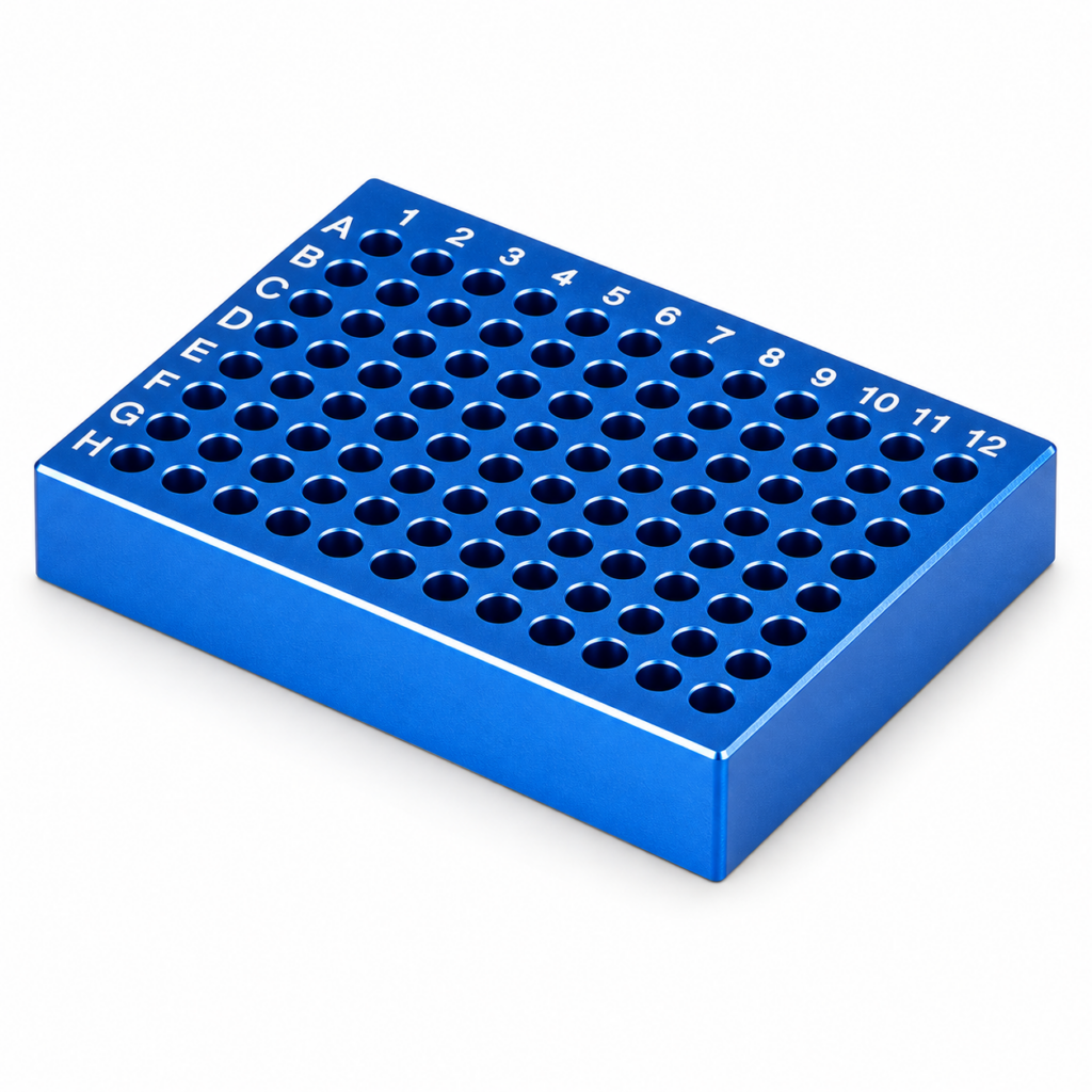 aluminum cooling block 0 2ml 96 well blue