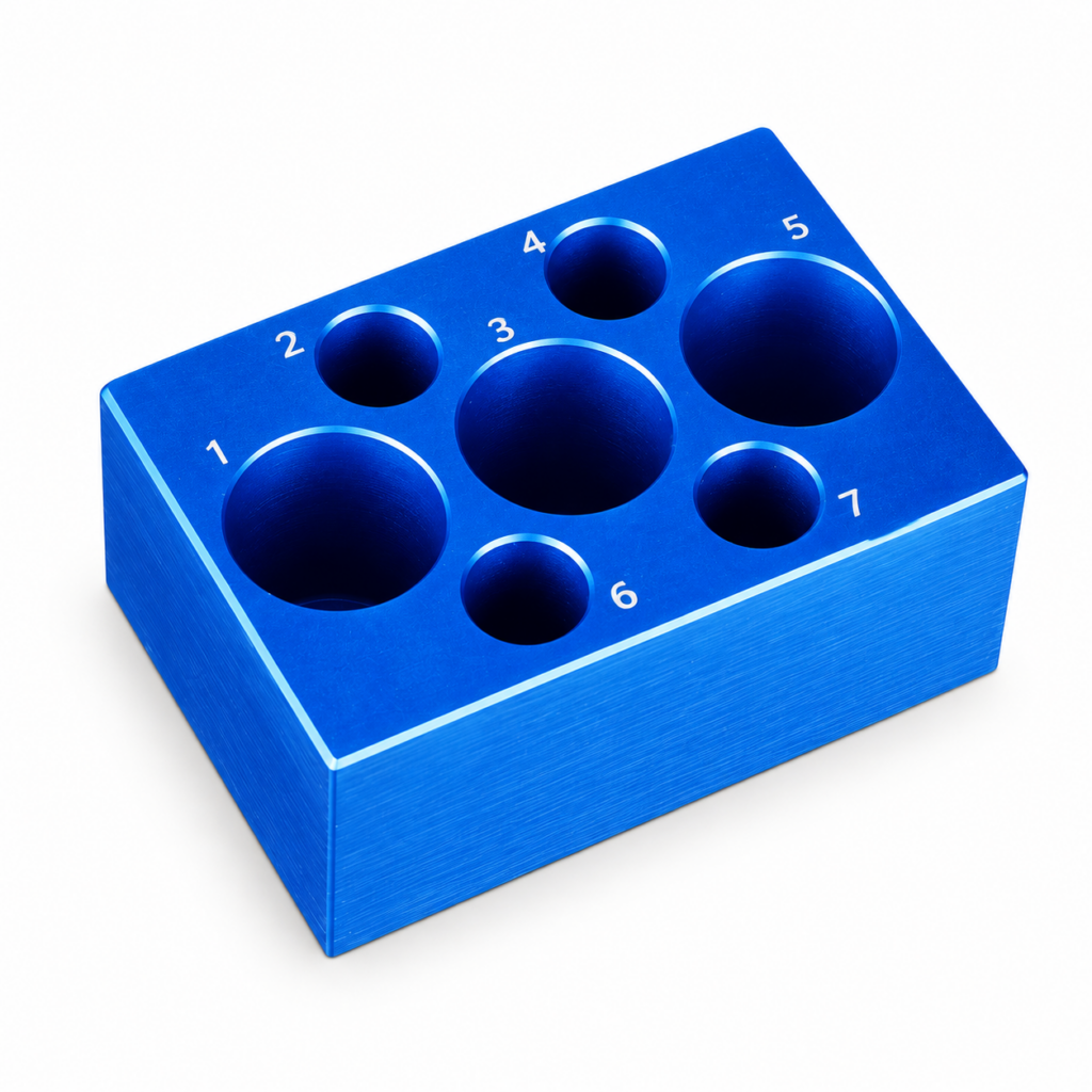 aluminum cooling block 10 15 50ml 7 well mixed blue