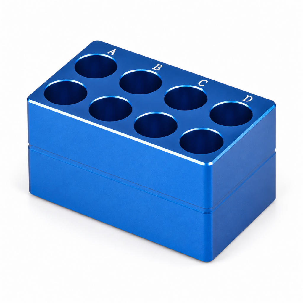 aluminum cooling block 5ml 8 well blue